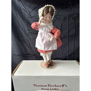 13" Norman Rockwell Porcelain Doll No Swimming Doll by Danbury Mint